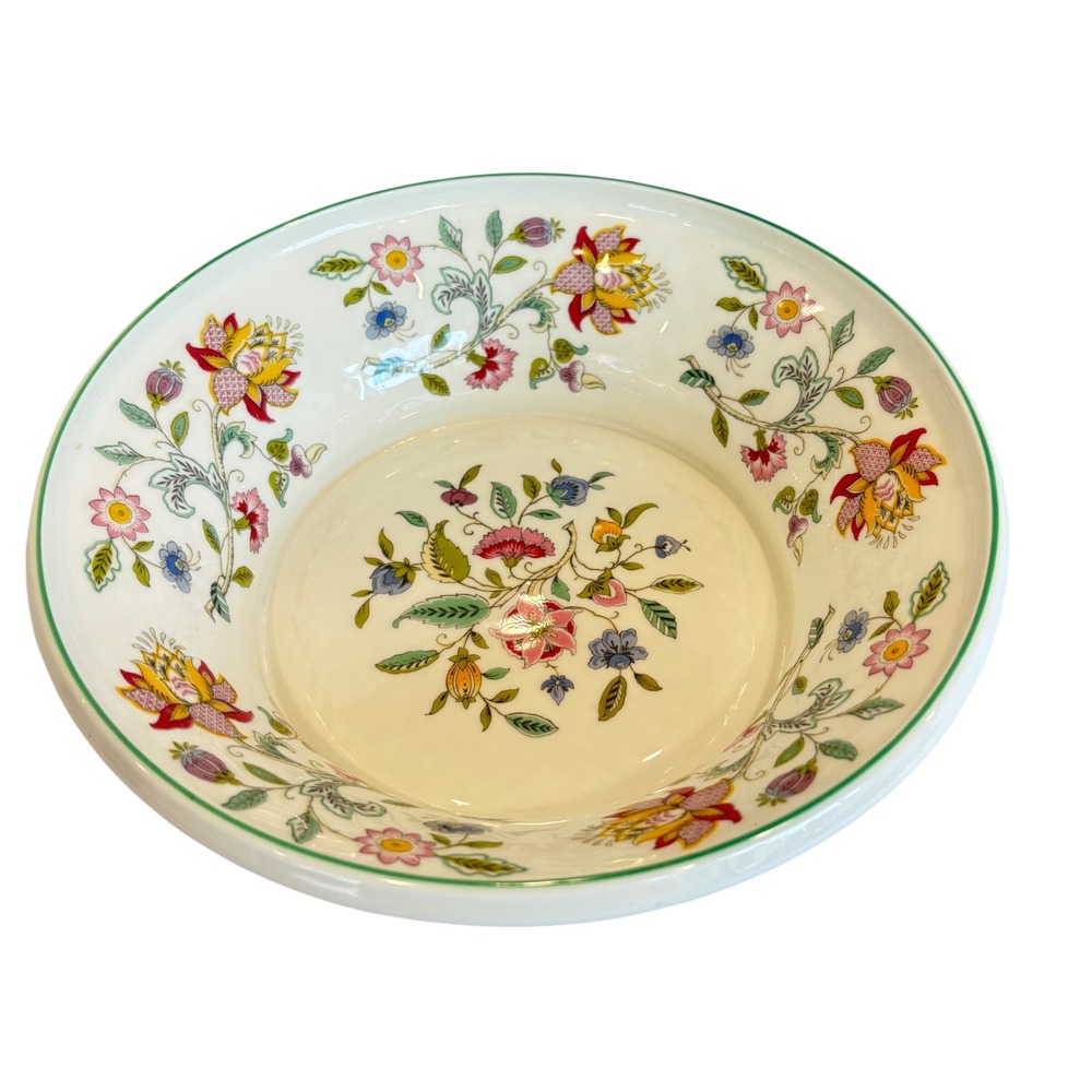 Vintage Minton Haddon Hall Serving Bowl Bone China Floral 9.5" Made in England